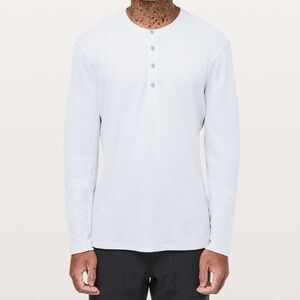 Lululemon Shift Stitch Henley Heathered Core Ultra Light Grey